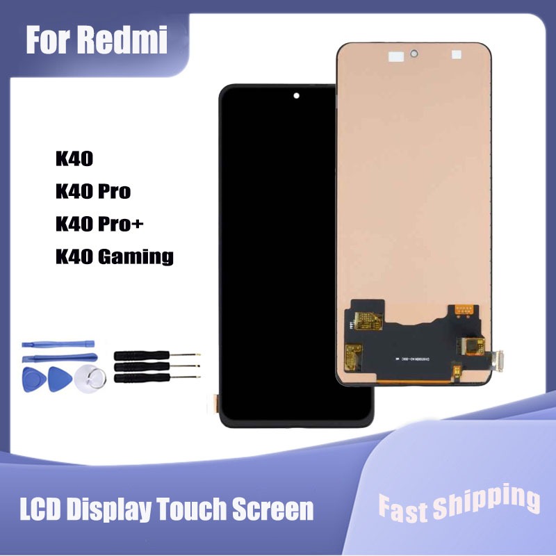 สําหรับ Redmi K40 K40 Pro K40 Pro + K40 Gaming จอแสดงผล LCD หน้าจอสัมผัสเปลี่ยน