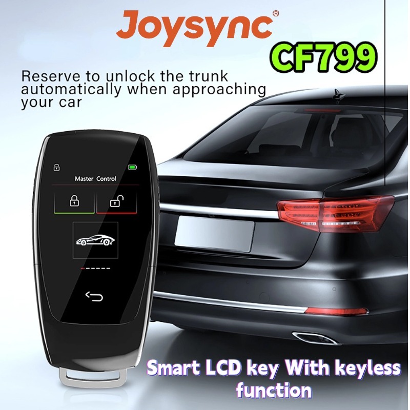Joysync CF799 กุญแจรถ LCD อัจฉริยะพร้อม OBD และ USB | เริ่มต้นระยะไกลปุ่มกดปลุกรถยนต์แสดงสถานะเครื่องยนต์