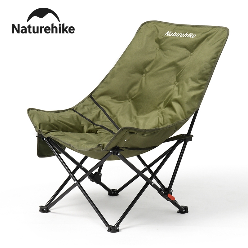 Naturehike เก้าอี้ตั้งแคมป์กลางแจ้งแบบปรับได้ แบบพกพาน้ําหนักเบาเปิดอย่างรวดเร็วตกปลาปิกนิกเก้าอี้ชายหาดตั้งแคมป์พับได้ดวงจันทร์เก้าอ