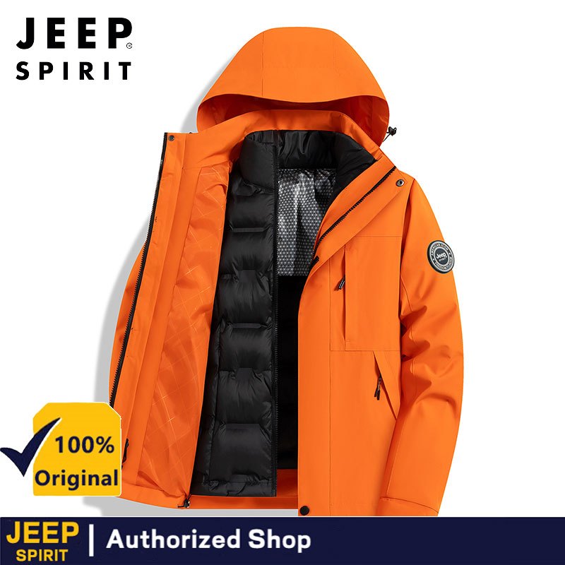 JEEP Hoodie ผู้ชาย สำหรับฤดูใบไม้ร่วงและฤดูหนาว ออกแบบเพื่อกิจกรรมกลางแจ้งและปีน