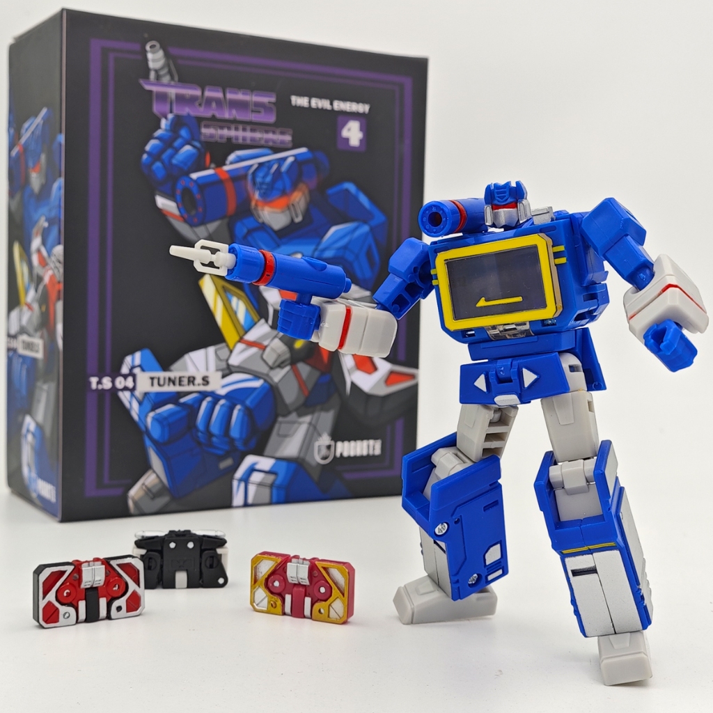 PT-04 สีดํา Soundwave PT04 PT04B Transformation เทป G1 Mini Pocket War KO DX9 Action Figure หุ่นยนต์