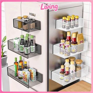 Living✅ชั้นวางของแม่เหล็กตู้เย็น ชั้นวางของด้านข้างอุปกรณ์ครัวใหญ่ถุงเก็บสดชั้นเก็บเครื่องปรุงรส ที่วางแม่เหล็ก แข็งแรงทนทาน ของอเนกประสงค์