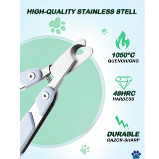[PawTech Lab] กรรไกรตัดเล็บสุนัข แมว รุ่นพับได้ ใบมีดสแตนเลส…