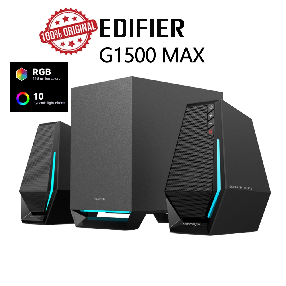 Edifier G1500 MAX ลำโพงเกมมิ่ง 2.1 แชนเนล ลำโพงตั้งโต๊ะพร้อมซับวูฟเฟอร์ อินพุต Bluetooth/USB/AUX RGB