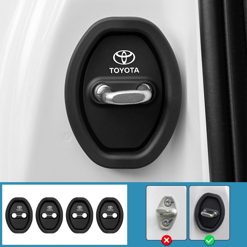 4ชิ้น สําหรับ โตโยต้า ฮอนด้า ฝาครอบป้องกันแรงกระแทกประตูรถยนต์ ลดเสียงรบกวนชน กันรอยขีดข่วน รุ่นที่เหมาะสม ติดตั้งง่าย แบบกันน้ํา