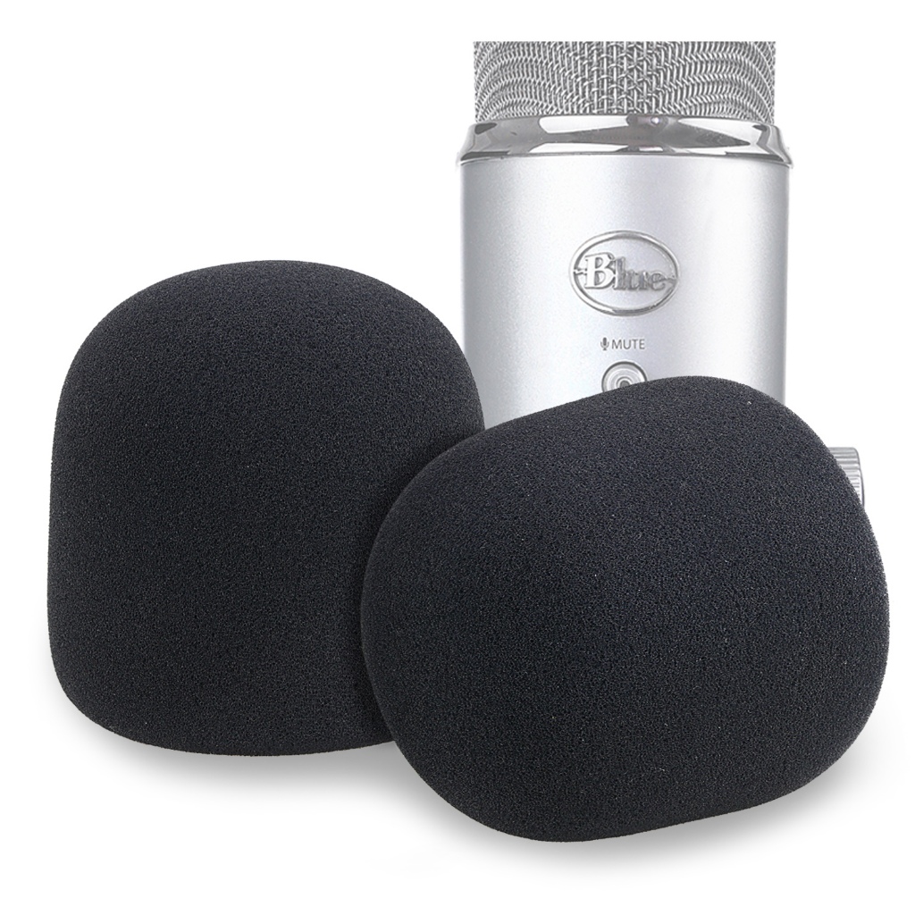 กระจกสําหรับ Blue Yeti - ฝาครอบโฟมขนาดใหญ่ไมโครโฟน Pop Filter สําหรับ Blue Yeti, Yeti Pro และไมโครโฟ