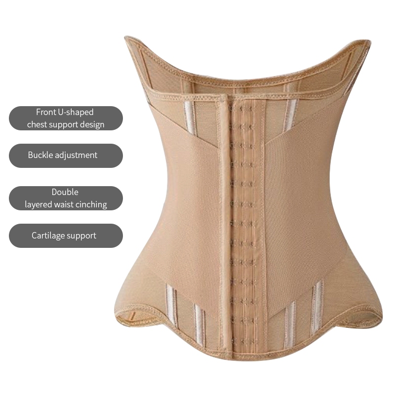 WECHERY Corset เอวเทรนเนอร์สำหรับลดขนาดเอวและกระชับสัดส่วน เข็มขัดซัพพอร์ตที่ระบายเหงื่อได้ดี สำหรับผู้หญิง