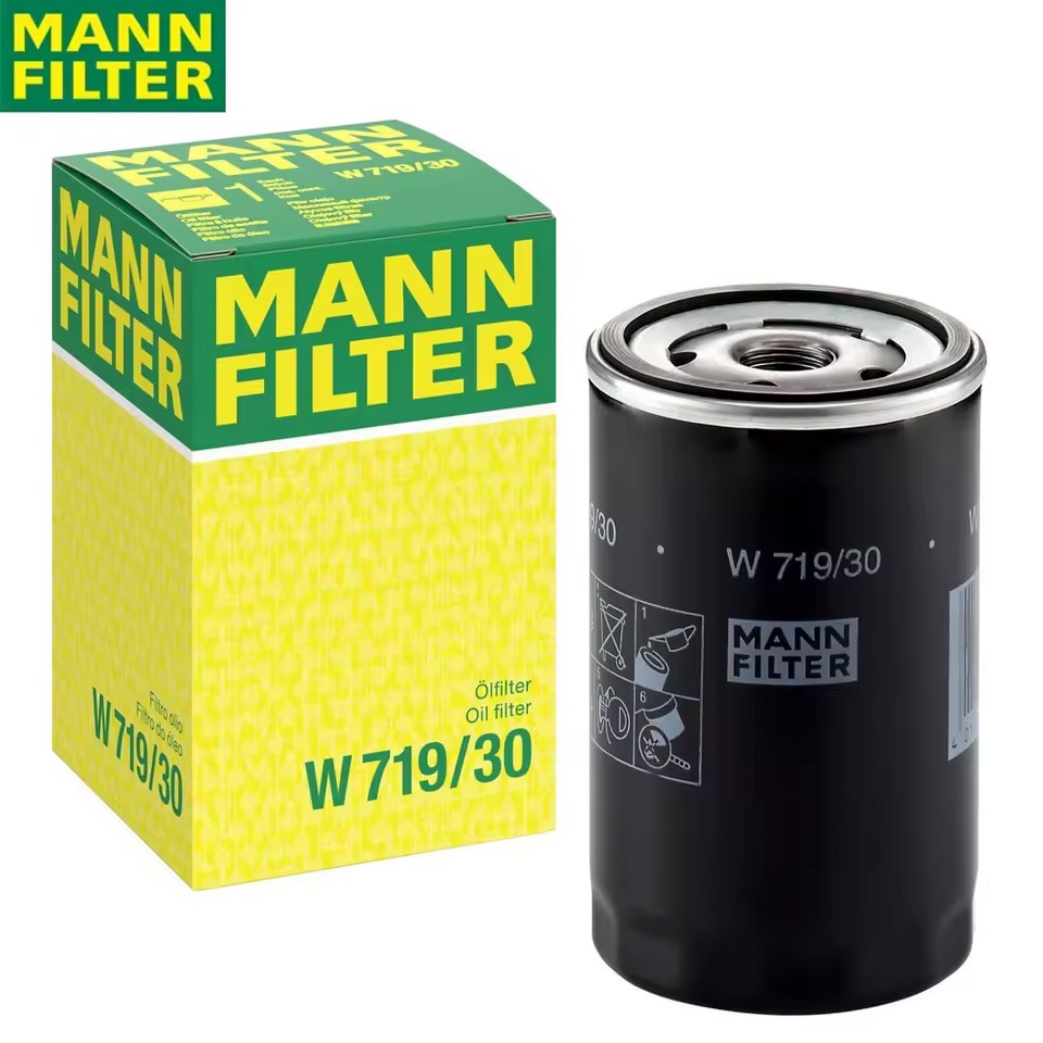 MANN FILTER W719/30 กรองน้ํามันสําหรับ AUDI DESTA LINDE ที่นั่ง SKODA VW ทําความสะอาดที่ยอดเยี่ยม 06