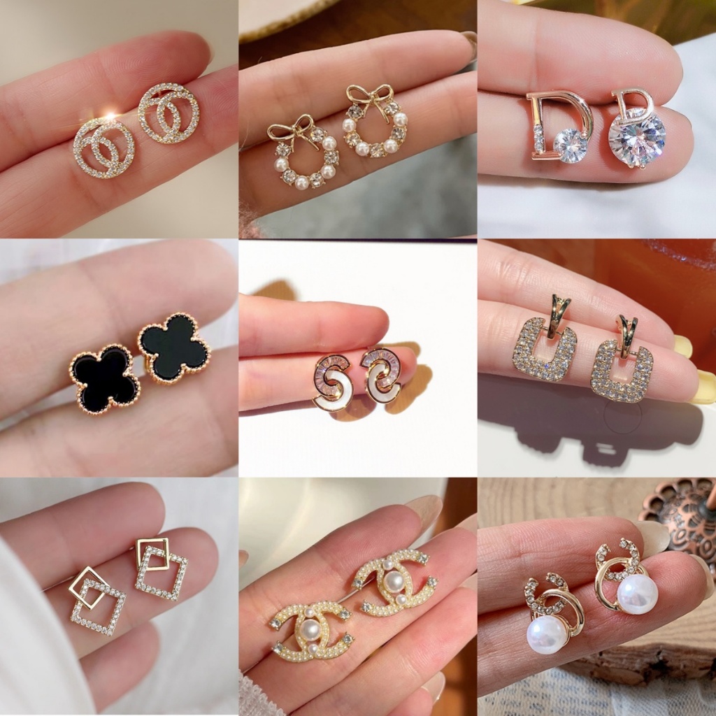 ส925 เงินเข็ม ง ต่างหูเกาหลีอารมณ์สไตล์ใหม่ความรู้สึกอินเทรนด์