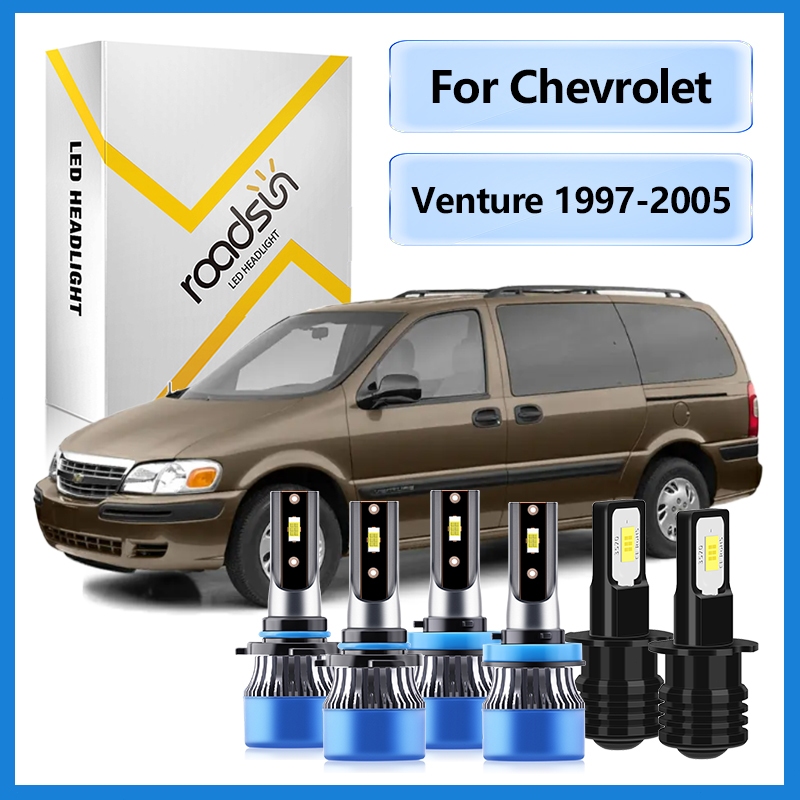 Fit สําหรับ Chevrolet Venture 1997-2005LED ไฟหน้ารถหลอดไฟ Low Beam High Beam ไฟหน้า Foglamp 6000K สี