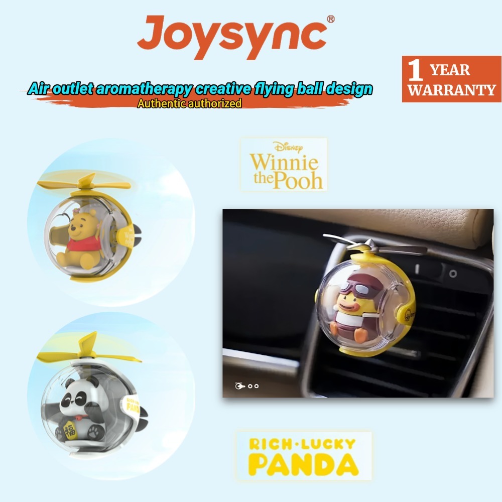 Joysync จอยซิน น้ําหอมปรับอากาศในรถยนต์พร้อมไฟ นํา & แผ่นหอม 4 แผ่น – กลิ่นหอมอ่อนๆ อุปกรณ์ตกแต่งรถยนต์