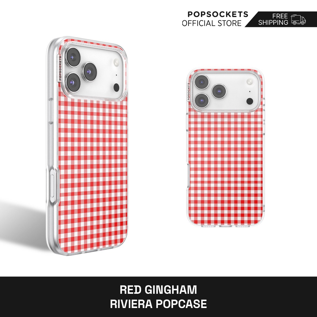 PopSockets Riviera Red Gingham PopCase