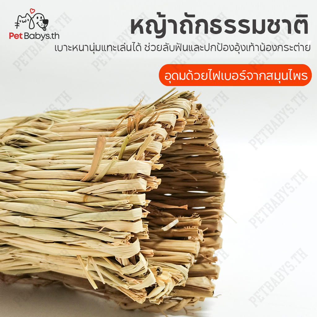 🐰ที่นอนหญ้าแห้ง เสื่อหญ้า รองพื้นกรงกินได้ สำหรับ กระต่าย หนูตะเภา แฮมเตอร์ เม่น ดัมโบ้แรท ชินชิล่า - รูปที่ 4