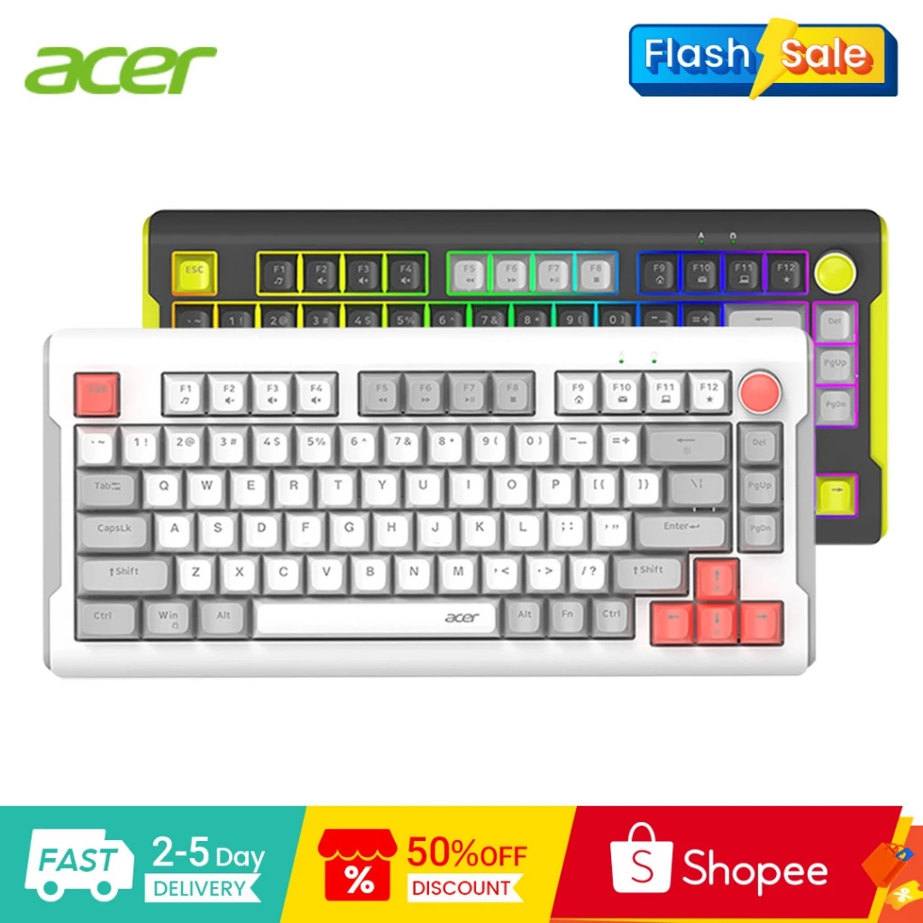 Acer คีย์บอร์ดไร้สาย OKW223 บลูทูธ 2.4G