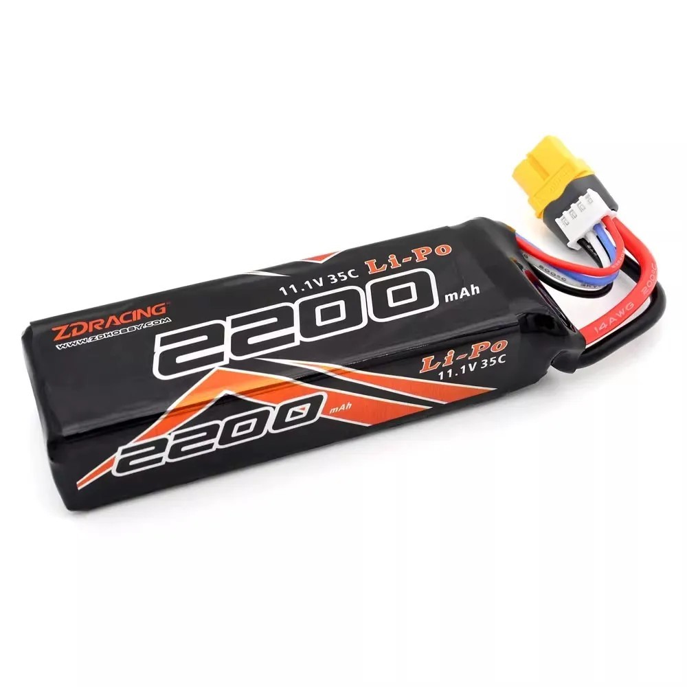 ZD RACING แบตเตอรี่ 2200mAh 3S 11.1V 35C XT60 สําหรับ MT16 BX12 RX12 Reylalor XTS P12 Gladiator RC ร