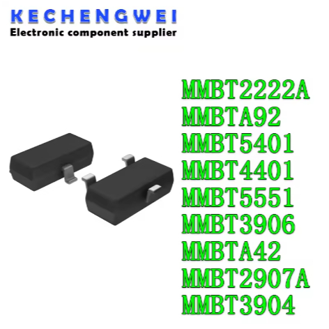 100PCS MMBT3906 MMBT3904 MMBT4401 MMBT5401 MMBT5551 MMBTA42 MMBTA92 SOT-23 ทรานซิสเตอร์ใหม่และต้นฉบั