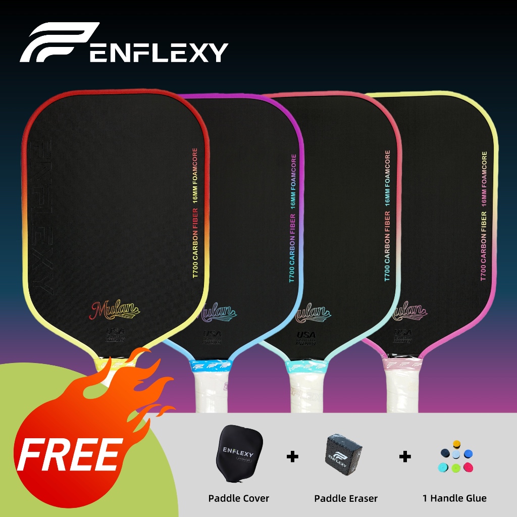 USAPA Certified ไม้ปิงปอง Enflexy Truefoam Mulan พร้อมพื้นผิวไฟเบอร์คาร์บอน Toray T700