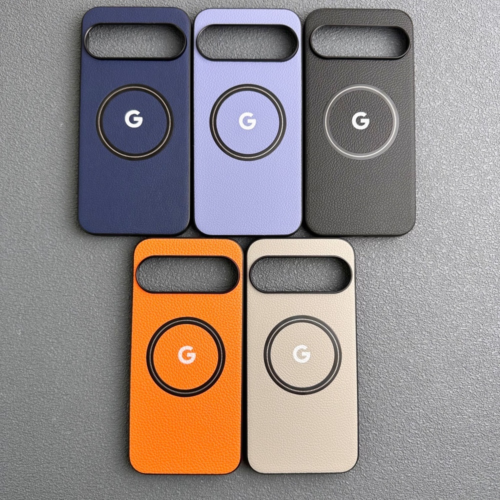 หรูหราลิ้นจี่รูปแบบหนัง PC เคสโทรศัพท์แม่เหล็กสําหรับ Google Pixel 10 9 6 Pro XL พิกเซล 10 9 8 7 6 Pro พิกเซล 10 9 8 7 6 พิกเซล 9A 8A 7A 6A กันกระแทกฝาครอบ