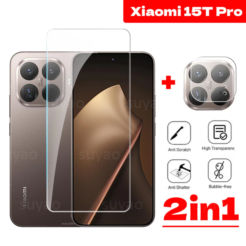 สําหรับXiaomi 17T Pro 15TPro 15T Pro 2025 ป้องกันหน้าจอฟิล์มเลนส์กล้องXiaomi15T Mi Mi15TPro 17TPro Xiaomi17TProโทรศัพท์กระจกนิรภัยClear HD 9Hโปร่งใส