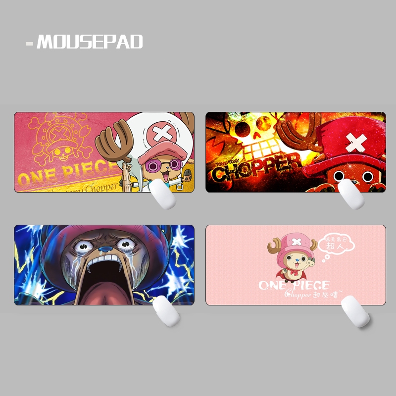 One Piece ญี่ปุ่นอะนิเมะ Luffy Tony Chopper แล็ปท็อปคอมพิวเตอร์ Mousepad ขยายเกม Mousepad ขนาดใหญ่ Gaming Mousepad เย็บขอบ Deskpad แผ่นรองโต๊ะน่ารักแผ่นรองเมาส์