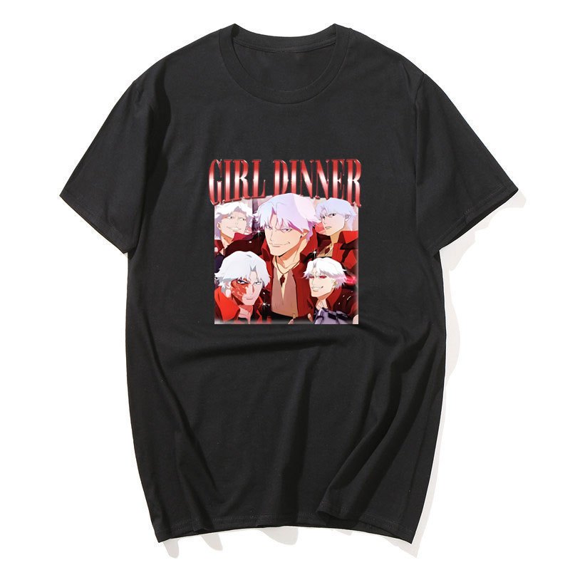 เสื้อยืดแขนสั้น Devil May Cry สไตล์โกธิก Y2K สำหรับผู้ชายและผู้หญิง