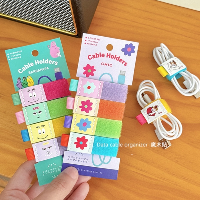 4 ชิ้น/เซ็ตน่ารักการ์ตูน Coco Data Cable Organizer มัลติฟังก์ชั่นคอมพิวเตอร์สายหูฟังขนาดกะทัดรัดแบบพกพา Organizer