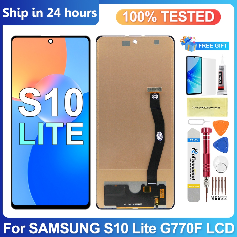 สําหรับ Samsung Galaxy S10 Lite จอแสดงผล LCD Touch Screen Assembly สําหรับ Samsung SM-G770F, SM-G770