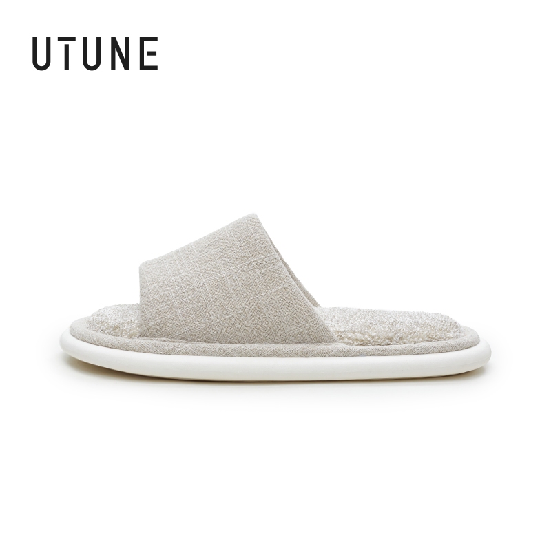 UTUNE รองเท้าแตะเปิดนิ้วเท้าแบบ unisex พร้อมพื้นรองเท้ากันลื่นแบบนุ่มเพื่อการสวมใส่สบายที่บ้าน