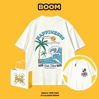 BOOM เสื้อยืดคอกลม ใส่ได้ทั้งชายและหญิง ผลิตจากผ้าคอตตอน 100…