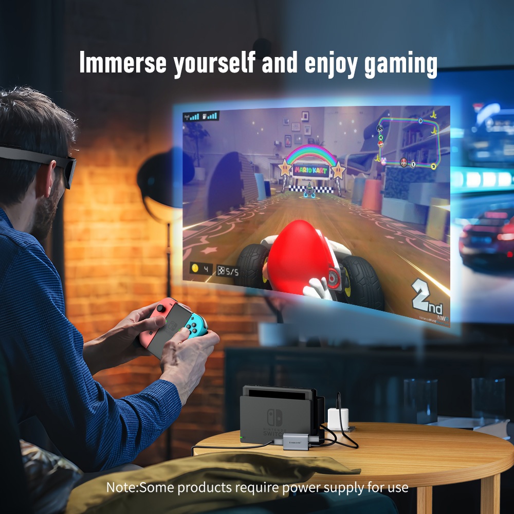 Lemorele LD50 HDMI to Type C อะแดปเตอร์ 4K 60HZ USB c อะแดปเตอร์วิดีโอแบบพกพาสําหรับ XREAL Nreal Air RayNeo แว่นตาหัวจอแสดงผล - รูปที่ 2