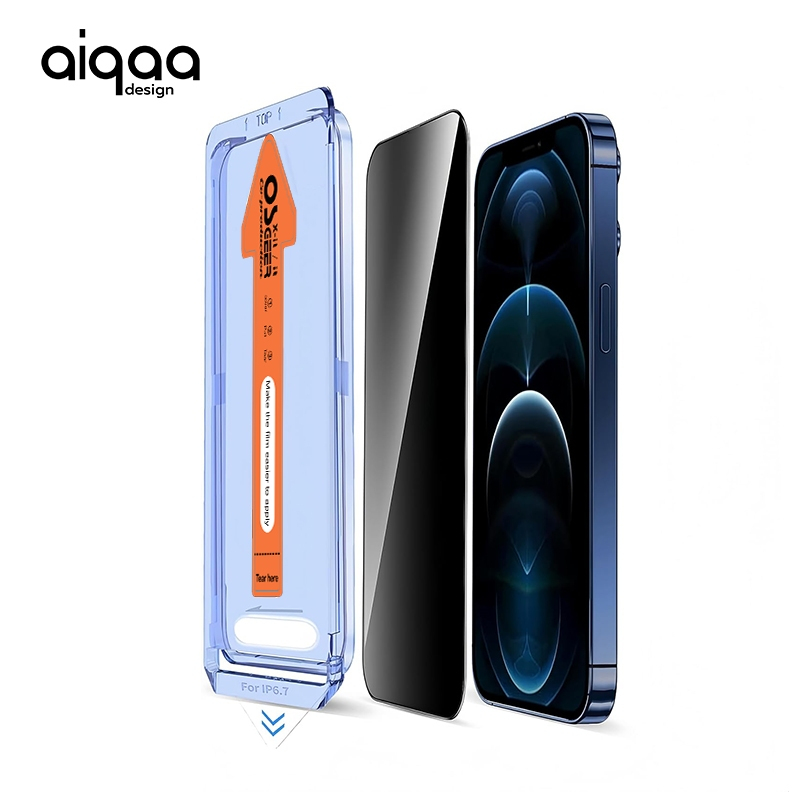 ฟิล์มกันรอยความเป็นส่วนตัว Aiqaa HD สําหรับ iPhone 17, Air 16, 15, 14, 13, 12, 11 Pro, Xs, และ Max Plus กระจกนิรภัยกันรอยหน้าจอความเป็นส่วนตัว ติดตั้งง่าย