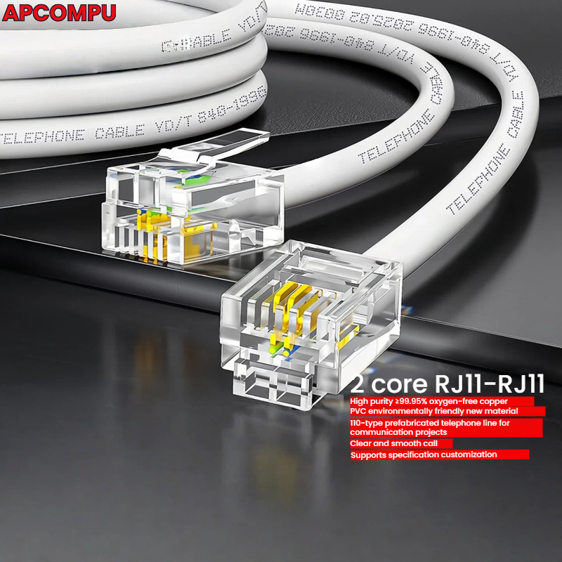 คุณภาพสูง RJ11-RJ11 6P2C แจ็คถึงแจ็คสายโทรศัพท์-เชื่อมต่อโทรศัพท์,โมเด็ม DSL & เครื่องแฟกซ์