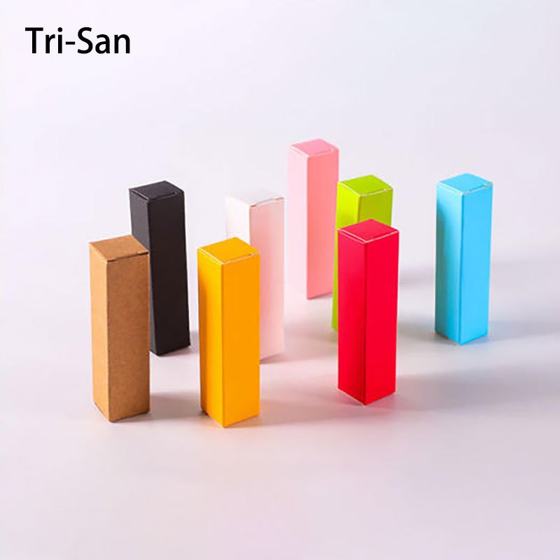 กล่องน้ำหอมกล่องลิปสติกกล่องบรรจุภัณฑ์ลิปบาล์มกล่องบรรจุภัณฑ์สีดำ/น้ำตาล/ชมพู/แดง/เหลือง/เขียว/น้ำเงินกล่องกระดาษ DIY กล่องเล็ก DIY