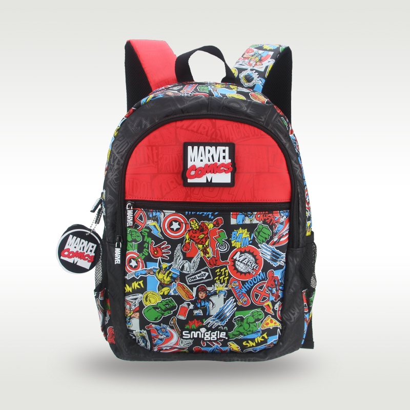 กระเป๋าเป้สะพายหลังนักเรียน Marvel Spider-Man สำหรับเด็กผู้ชาย ขนาด 16 นิ้ว พื้นที่เก็บของเยอะ