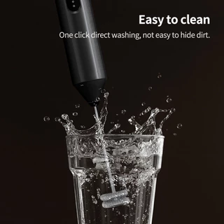 Cliton เครื่องตีฟองนมไฟฟ้า USB ชาร์จกาแฟ Frother ปรับความเร็ว 3 ระดับสําหรับกาแฟ, ลาเต้, Cappuccin
