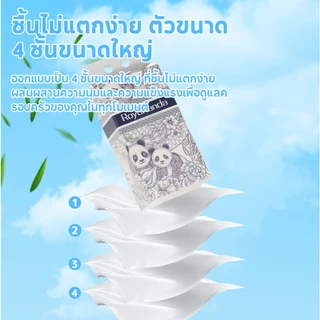 【5ห่อ】Royo Panda ทิชชู่ แขวนได้ทิชชู่ 4ชั้น1000แผ่นดีลักซ์นุ่มพิเศษเงินอุดหนุนจากทางการส่งฟรีทั่วไทย