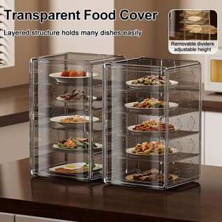 5Layer Household Food Storage Box nsulated Keeper Basket Rice Cover Household Dining Table Show Rack