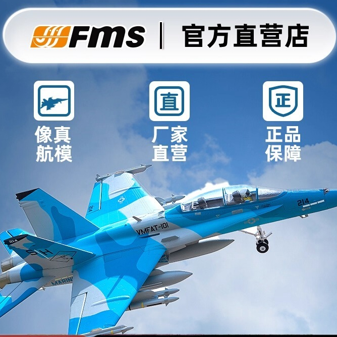 FMS 64 มม. EDF F-18 แตนปั้น 飞机F18