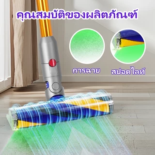 เข้ากันได้ DYson นํา ยืดหยุ่นลูกกลิ้งทําความสะอาดหัวเข้ากันได้กับชิ้นส่วนสูญญากาศ โวลต์10 บาง/โวลต์12 ,ส่องสว่างซ่อนฝุ่นและเศษ,ไดสันไม้เนื้อแข็งชั้นสิ่งที่แนบมา，เครื่องดูดฝุ่น、หัวลูกกลิ้งไดสัน、อะไหล่เครื่องดูดฝุ่นไดสัน