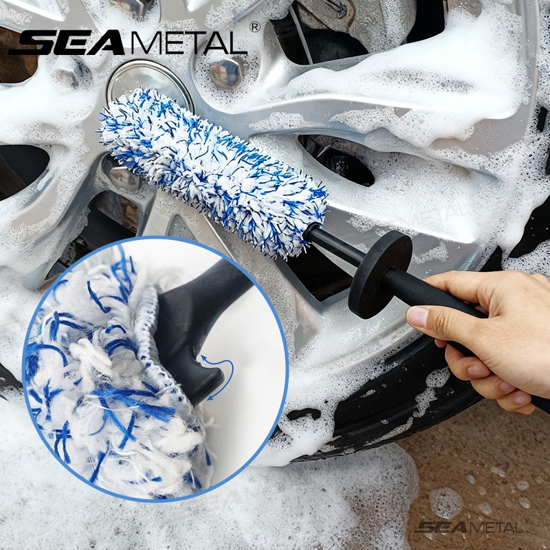 SEAMETAL แปรงขัดล้อรถยนต์ สําหรับล้างล้อ ขัดซุ้มล้อ แปรงทำความสะอาด เส้นใยพิเศษ