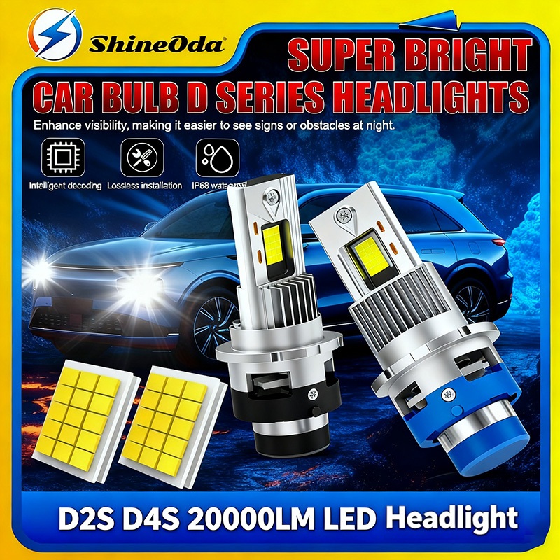 2PCS 70W 20000LM Super Bright D2S D4S รถ Led ไฟหน้า Canbus Xenon Light 9054 CSP ชิปไฟหน้า Turbo โคมไฟ Plug and Play กันน้ํา
