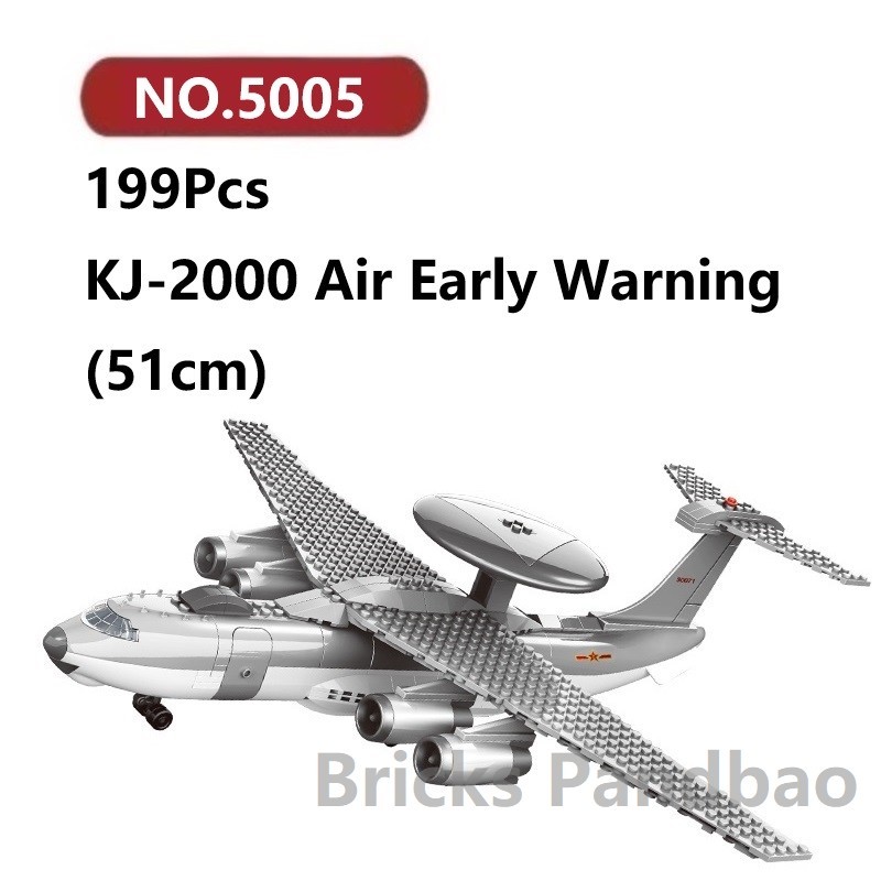 ✨KJ-2000 เครื่องบินเตือนภัยล่วงหน้า โมเดลประกอบแล้ว 199ชิ้น WANGE Plane ของเล่นจิ๊กซอว์