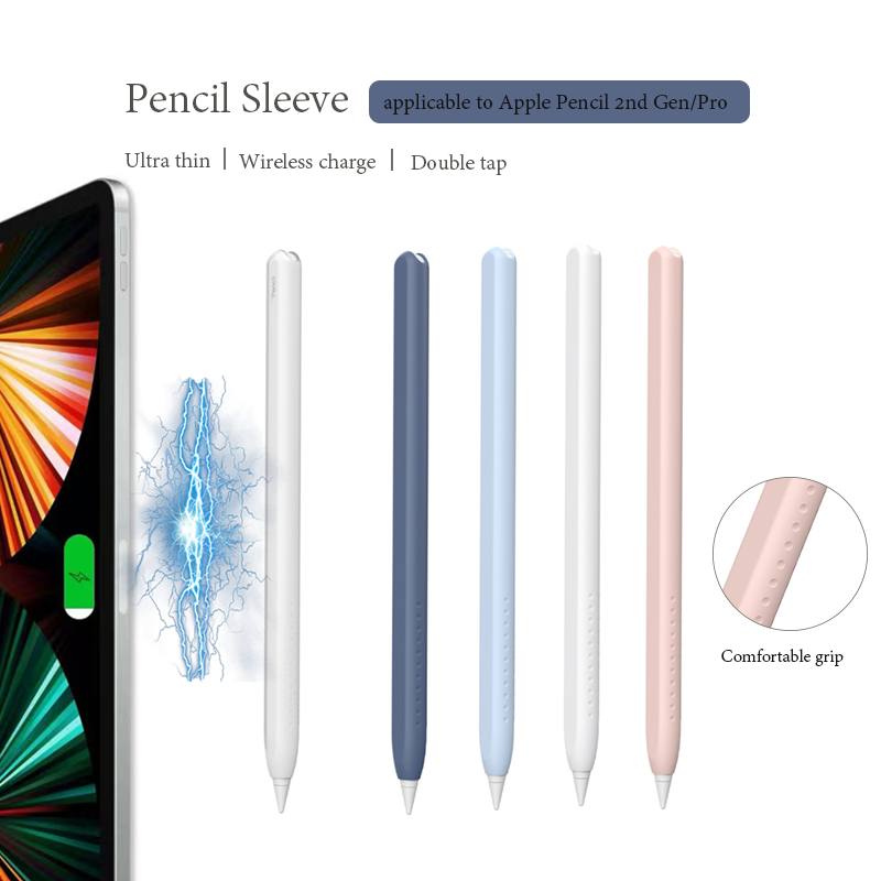เคสปากกาซิลิโคนป้องกันสําหรับ Apple Pencil 2pro ป้องกันแรงกระแทกบางเฉียบบางการชาร์จที่ไม่อุดตัน