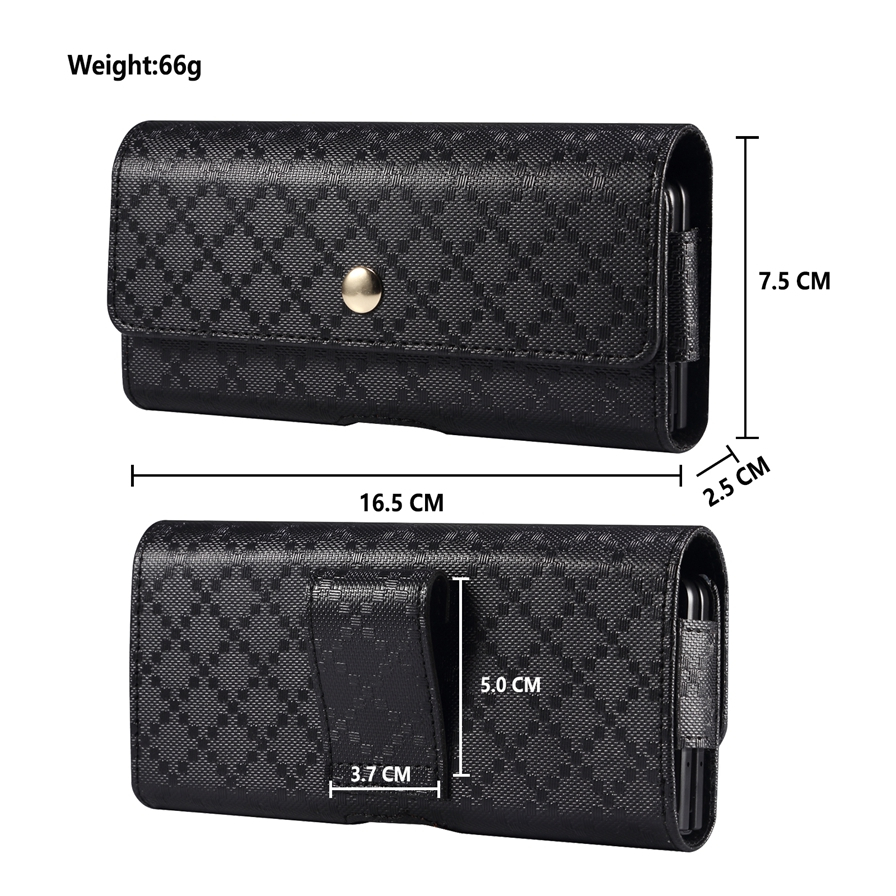 Universal เอวแพ็คเพชรหนังโทรศัพท์มือถือเข็มขัดคลิปกระเป๋าสําหรับ Samsung Z Fold7 พับ 3 4 5 6 Vivo X 