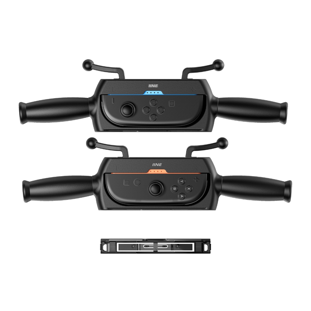 แฮนด์มอเตอร์ไซค์ IINE สําหรับ NS1 & NS2/Quick setup/ปุ่ม SR ฟรี + SL/เข้ากันได้กับ Joypads NS1 & NS2