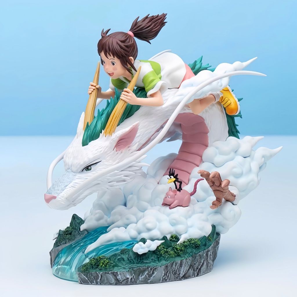 Spirited Away Miyagi Jun ภาพยนตร์มังกรขาวน้อยโต๊ะอนิเมะพร้อมเครื่องประดับซีรีส์รถยนต์โมเดลรูปปั้นรูป