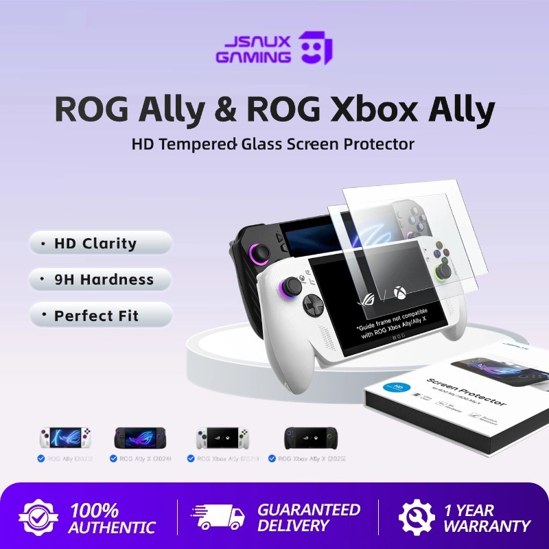 JSAUX HD Tempered Glass Screen Protector กระจกนิรภัยป้องกันหน้าจอสําหรับ ROG Xbox Ally X (2025) &ROG Ally & ROG Xbox Ally Series-GP0111B