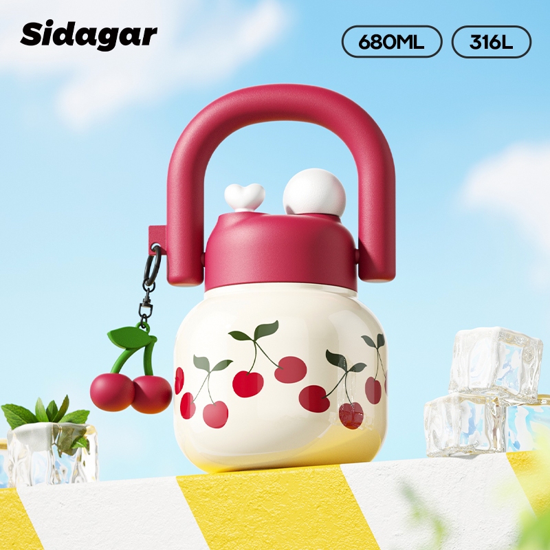 Sidagar ถ้วยฉนวนสแตนเลส 316 ความจุขนาดใหญ่ (680มล/23ออนซ์) - ทนทาน การประชุมทางอุณหภูมินาน 12 ชั่วโมง ป้องกันการรั่วซึม