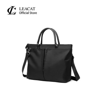 Leacat กระเป๋าแล็ปท็อปขนาด 14 15.6 นิ้วกันน้ำ กระเป๋าเอกสารลำลอง