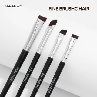 MAANGE 4Pcs ชุดแปรงแต่งหน้าคุณภาพสูงทนทานมุมคิ้วแปรงตาไลน์แปรงผสมชุดสีดํา 52047